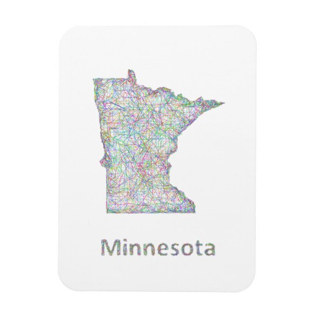 Ímã mapa do Minnesota (Vertical)
