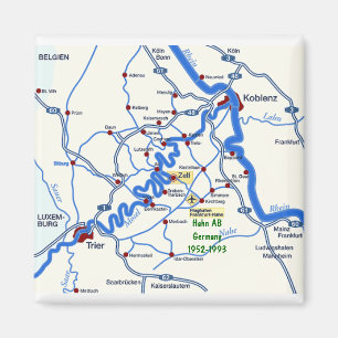 Imã Mapa do Mosel com o Magnete do Hahn