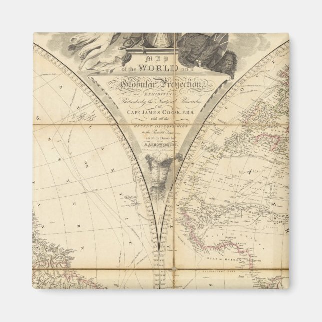 Imã Mapa do Mundo (Frente)