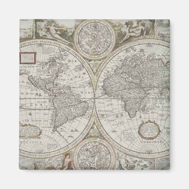 Imã Mapa do Mundo | 1676 (Frente)