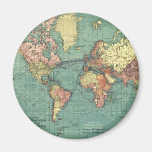 Imã Mapa do mundo 1919