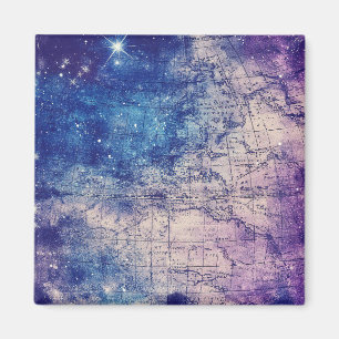 Imã Mapa do Mundo Celestial Roxo (14)