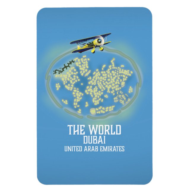 Ímã Mapa do Mundo dos Emirados Árabes Unidos (Vertical)