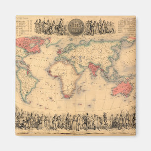 Imã Mapa do mundo que mostra o Império Britânico