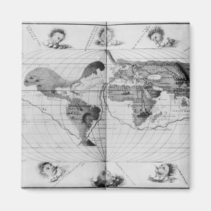 Imã Mapa do mundo que segue a viagem do mundo de