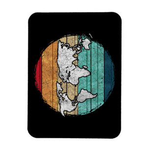 Ímã Mapa do Mundo Retroativo