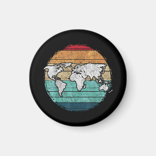 Imã Mapa do Mundo Retroativo