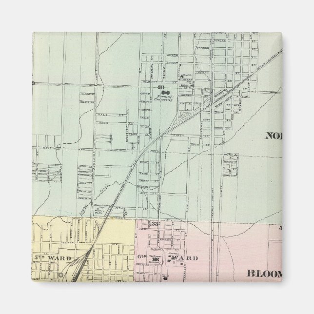 Imã Mapa do Normal, Bloomington (Frente)