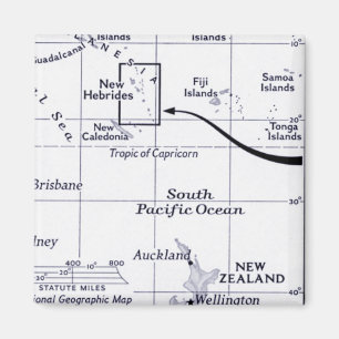 Imã Mapa do oceano de South Pacific