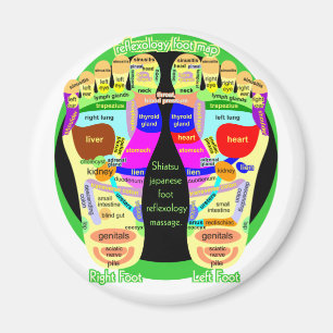 Imã mapa do pé do reflexology