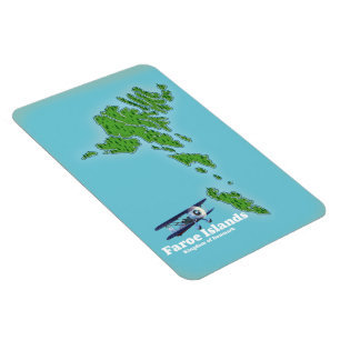 Ímã Mapa do Reino da Dinamarca das Ilhas Faroé