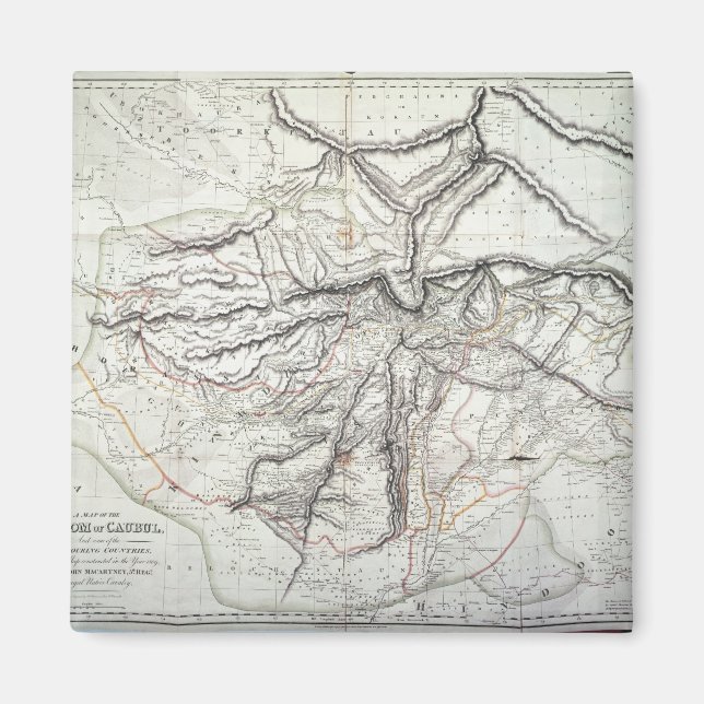 Imã Mapa do Reino de Cabul (Frente)