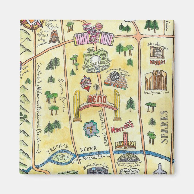 Imã Mapa do Reno (Frente)