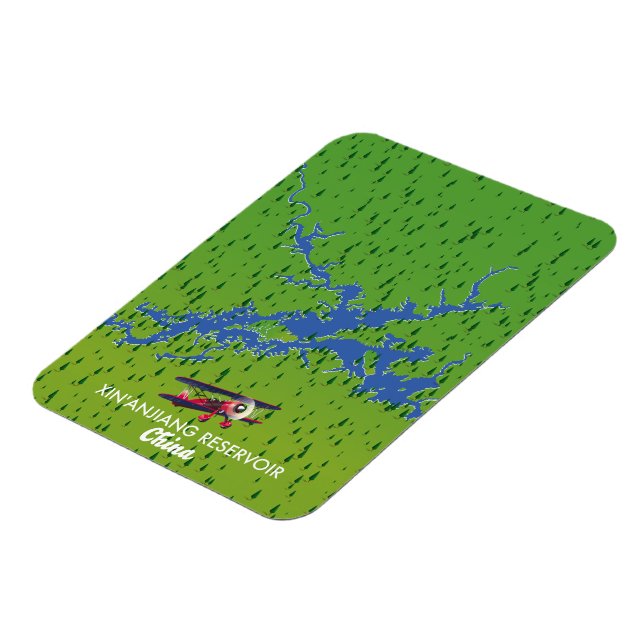 Ímã Mapa do reservatório de Xin'anjiang na China (Left Side)