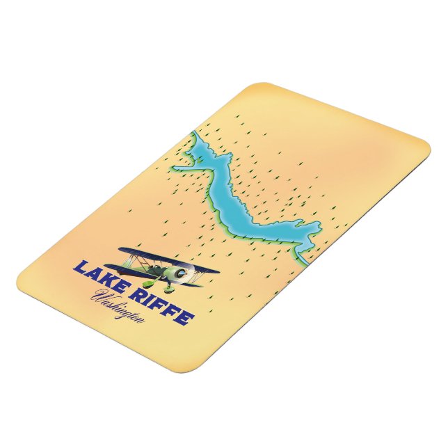 Ímã Mapa do Riffe Lake Washington (Left Side)