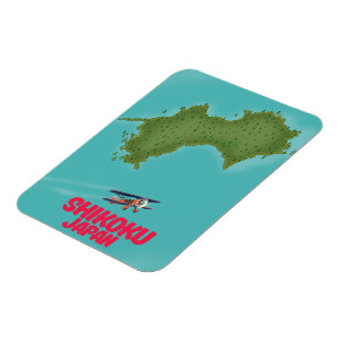 Ímã Mapa do Shikoku Japão