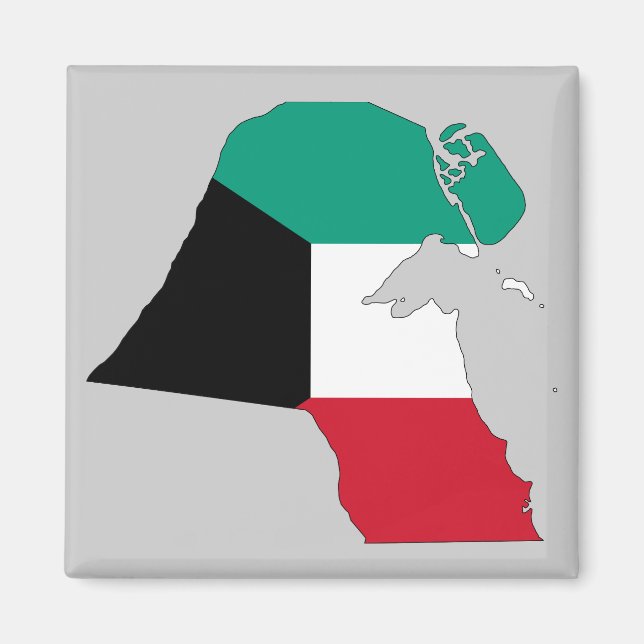 Imã Mapa do Sinalizador do Kuwait (Frente)