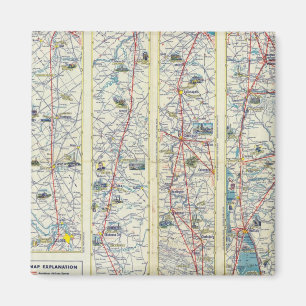 Imã Mapa do sistema da Verso American Airlines