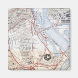 Imã Mapa do sistema de estrada do Pentágono