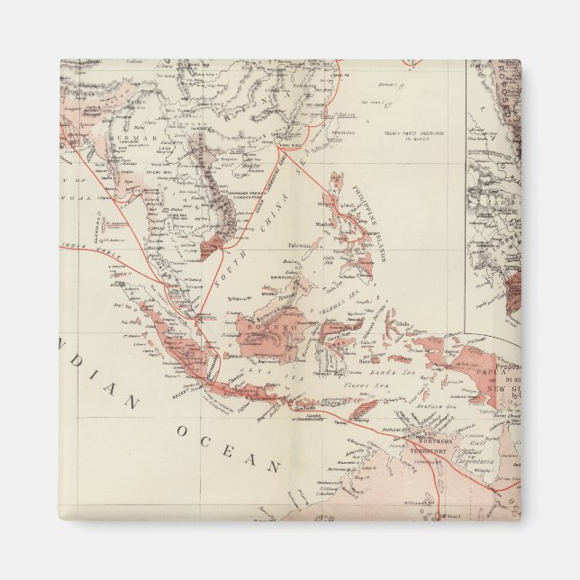 Imã Mapa do Sudeste Asiático e do Norte da Austrália (Frente)