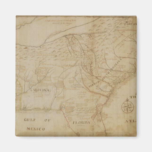 Imã Mapa do Sudeste da América do Norte, 172 (Frente)