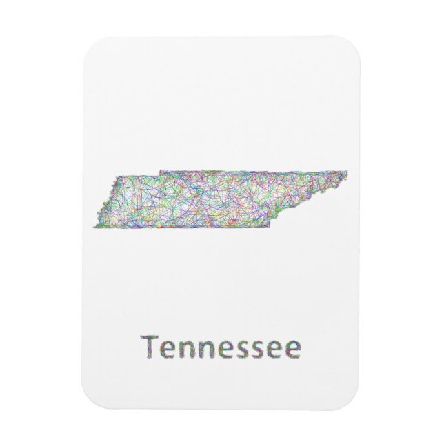 Ímã mapa do Tennessee (Vertical)