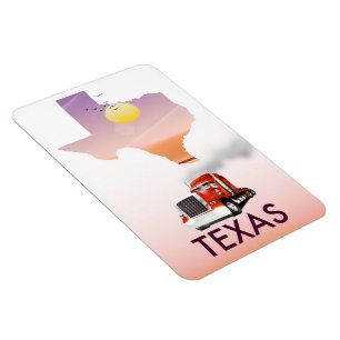 Ímã Mapa do Texas Big Rig