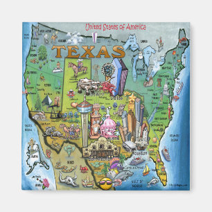 Imã Mapa do Texas EUA