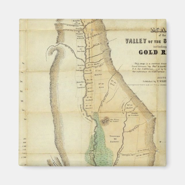 Imã Mapa do Vale do Sacramento (Frente)