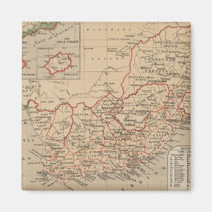 Imã Mapa do vintage de África do Sul (1880)