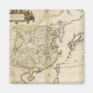 Imã Mapa do vintage de China   1662