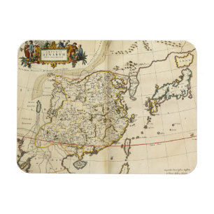 Ímã Mapa do vintage de China   1662