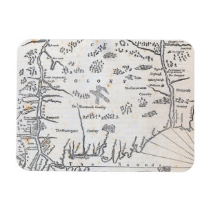 Ímã Mapa do vintage de Connecticut