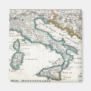Imã Mapa do vintage de Italia (1706)