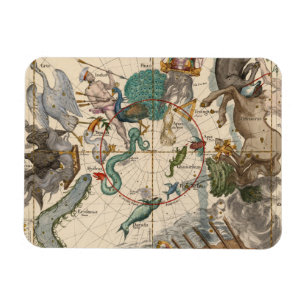 Ímã Mapa do vintage do pólo sul