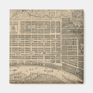 Imã Mapa do vintage do savana Geórgia (1818)