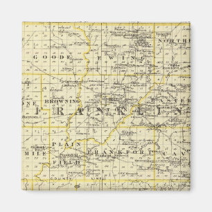 Imã Mapa dos condados Franklin e Williamson
