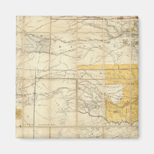 Imã Mapa Dos Estados Do Kansas E Do Texas