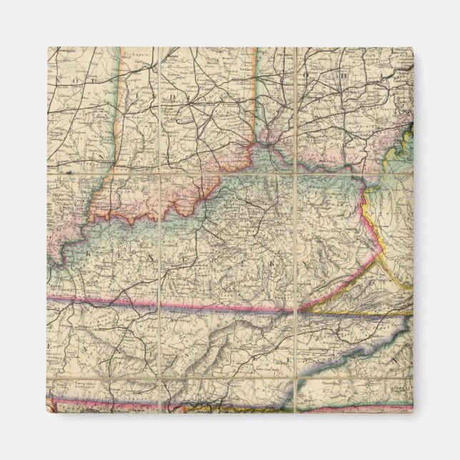 Imã Mapa dos Estados do Sul da América (Frente)