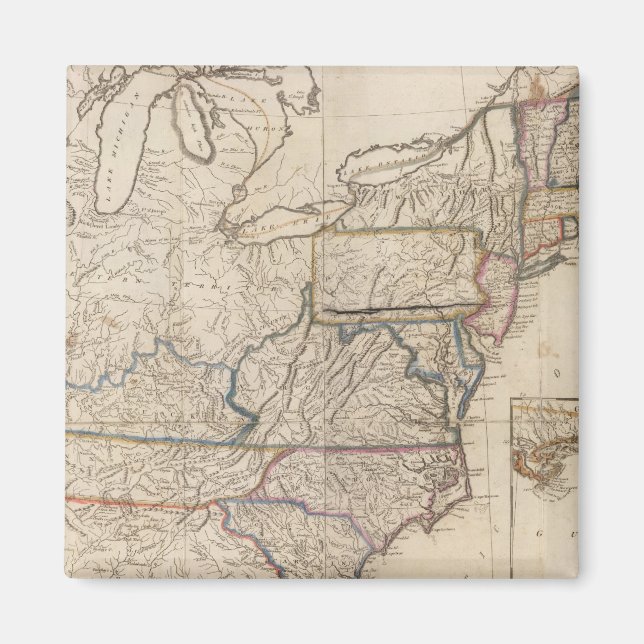Imã Mapa dos Estados Unidos (Frente)