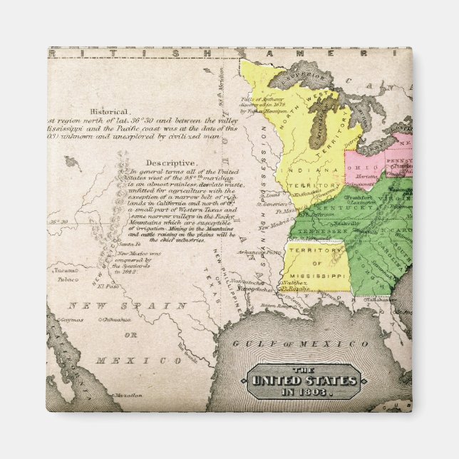 Imã Mapa dos Estados Unidos (Frente)