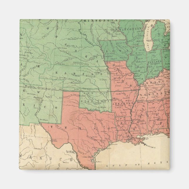 Imã Mapa dos Estados Unidos 2 (Frente)