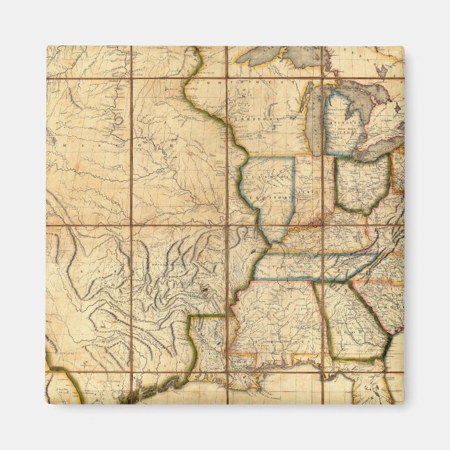 Imã Mapa dos Estados Unidos 3 (Frente)