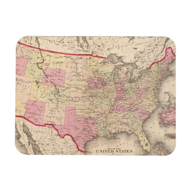 Ímã Mapa dos Estados Unidos 5 (Horizontal)