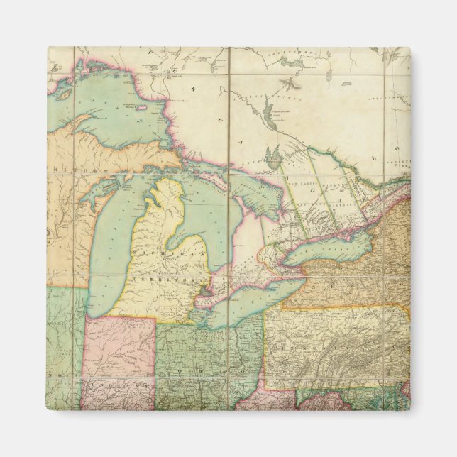 Imã Mapa dos Estados Unidos 6 (Frente)