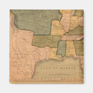 Imã Mapa dos Estados Unidos com George Washington