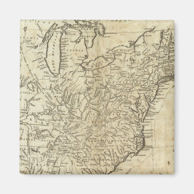 Imã Mapa dos Estados Unidos da América (Frente)