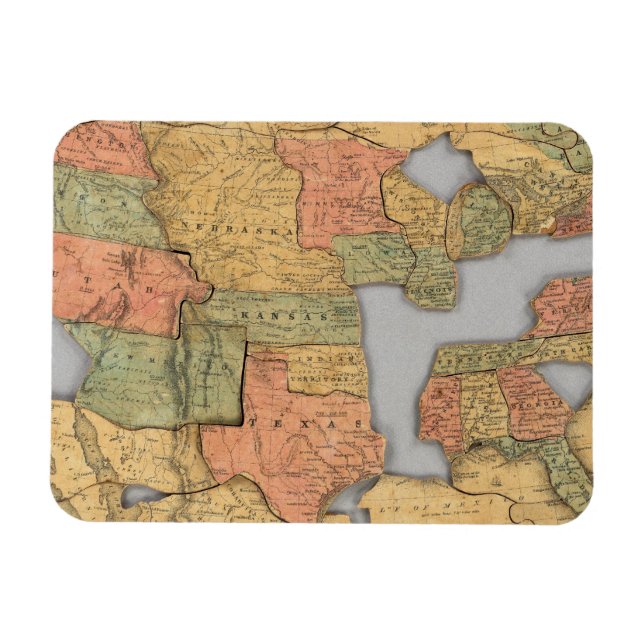 Ímã Mapa dos Estados Unidos e do Canadá (Horizontal)