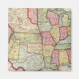 Imã Mapa Dos Estados Unidos E Territórios