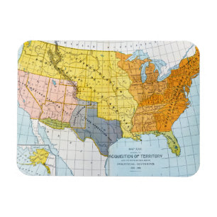 ÍMÃ MAPA DOS EUA, 1776-1884